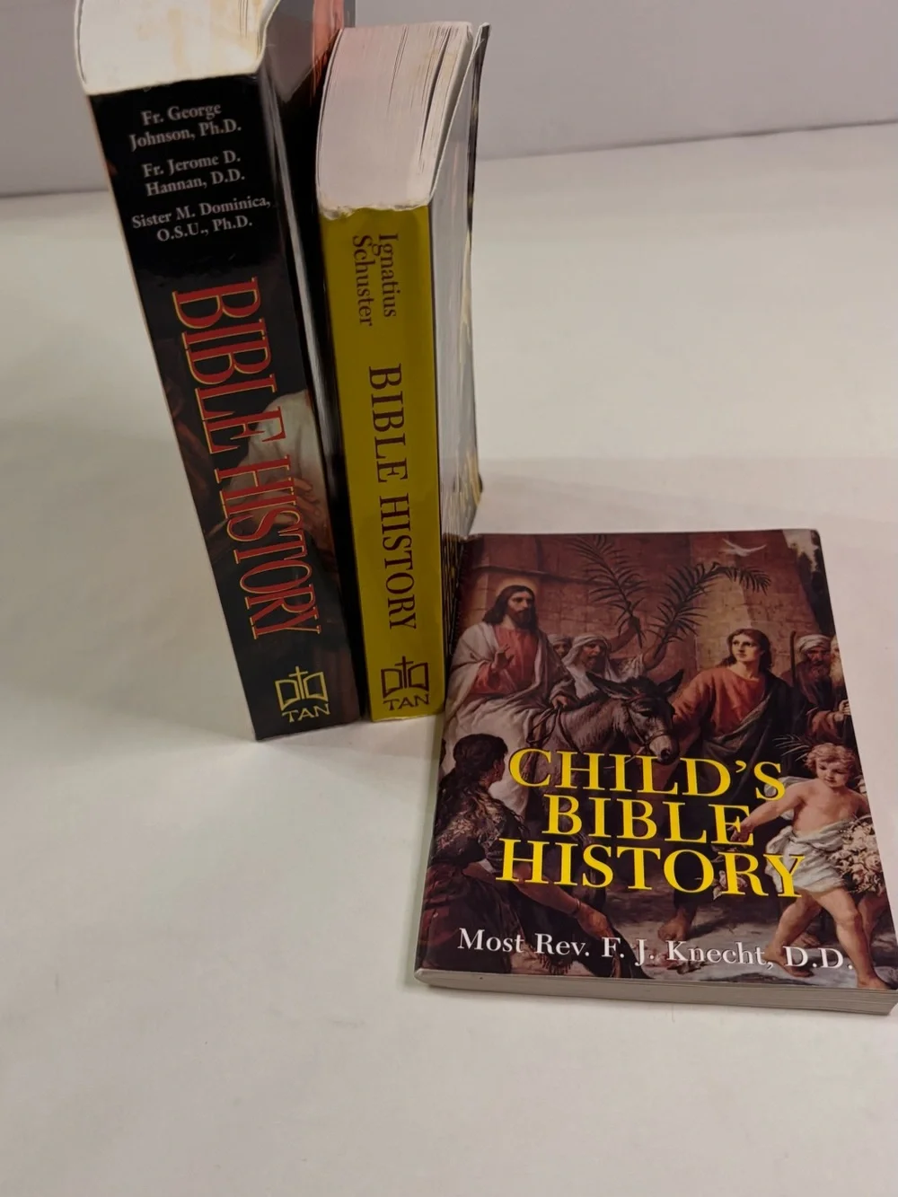 Bible History Learning Books Set of 3  - Brown, Yellow, Red Covers